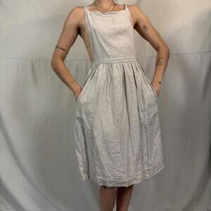 Son de Flor 100% Linen Pinafore Dress
